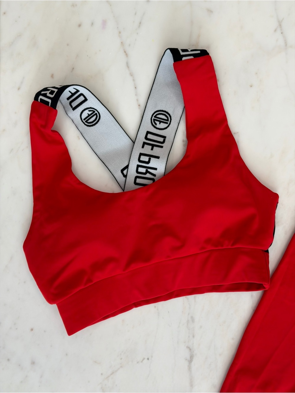 DF.ORIGINAL Designed for Fitness PRO Red Leggings & Sports Bra Set XS/S - Picture 4 of 14